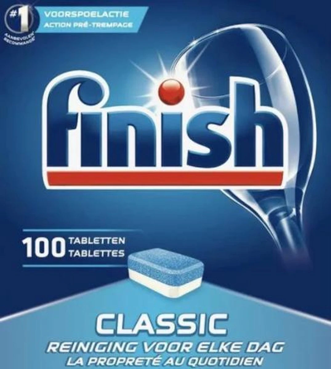 Finish Classic Regular Vaatwastabletten - 100 Stuks 5 Finish Classic Regular Vaatwastabletten - 100 Stuks - Afbeelding 5
