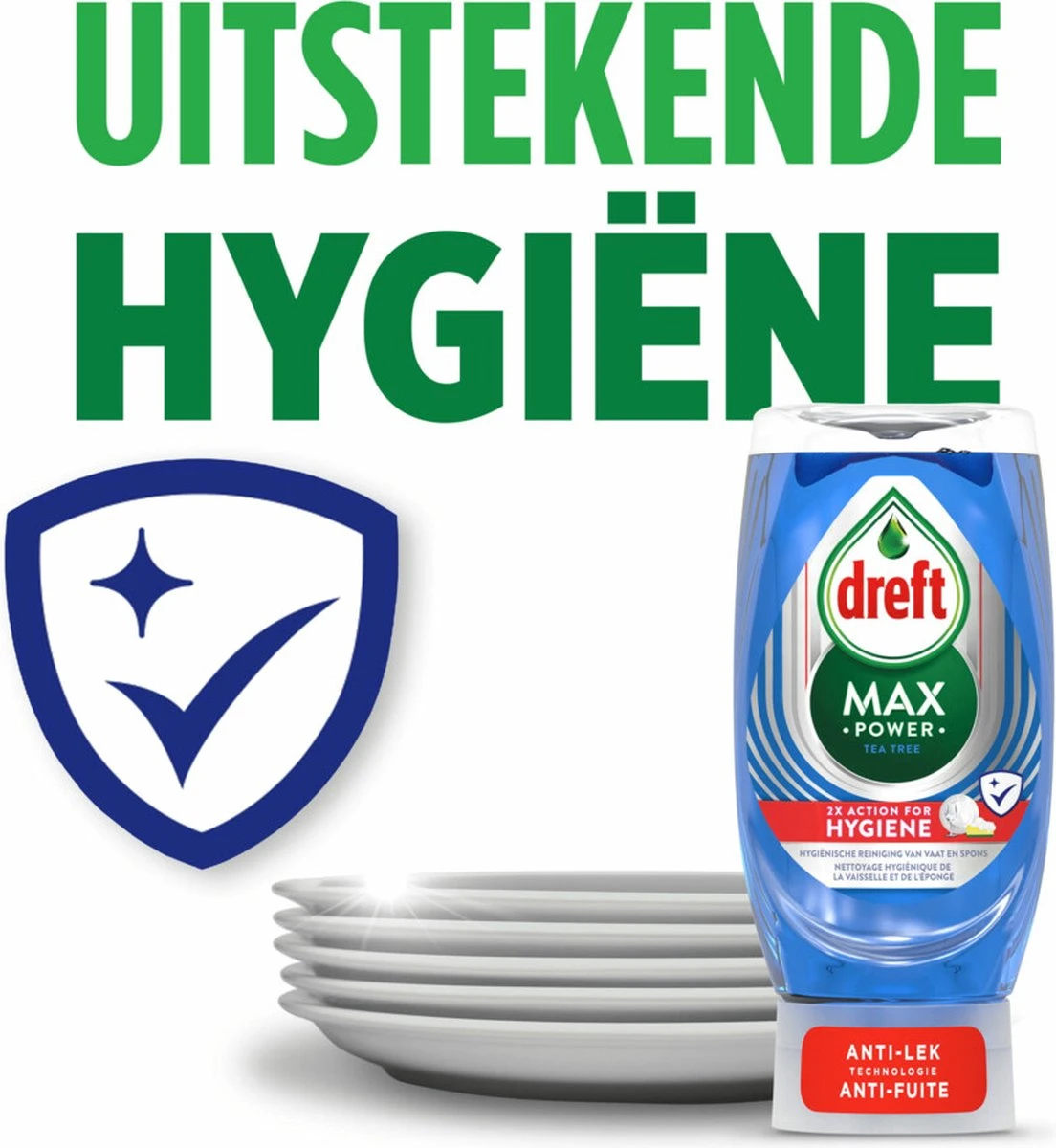 8x Dreft Max Power Afwasmiddel Extra Hygiëne 370 Ml 3 8x Dreft Max Power Afwasmiddel Extra Hygiëne 370 Ml - Afbeelding 3