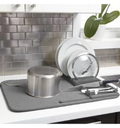 Umbra Udry Afdruiprek Met Droogmat - Antraciet -Afwas Benodigdheden Winkel 1122x1200 1