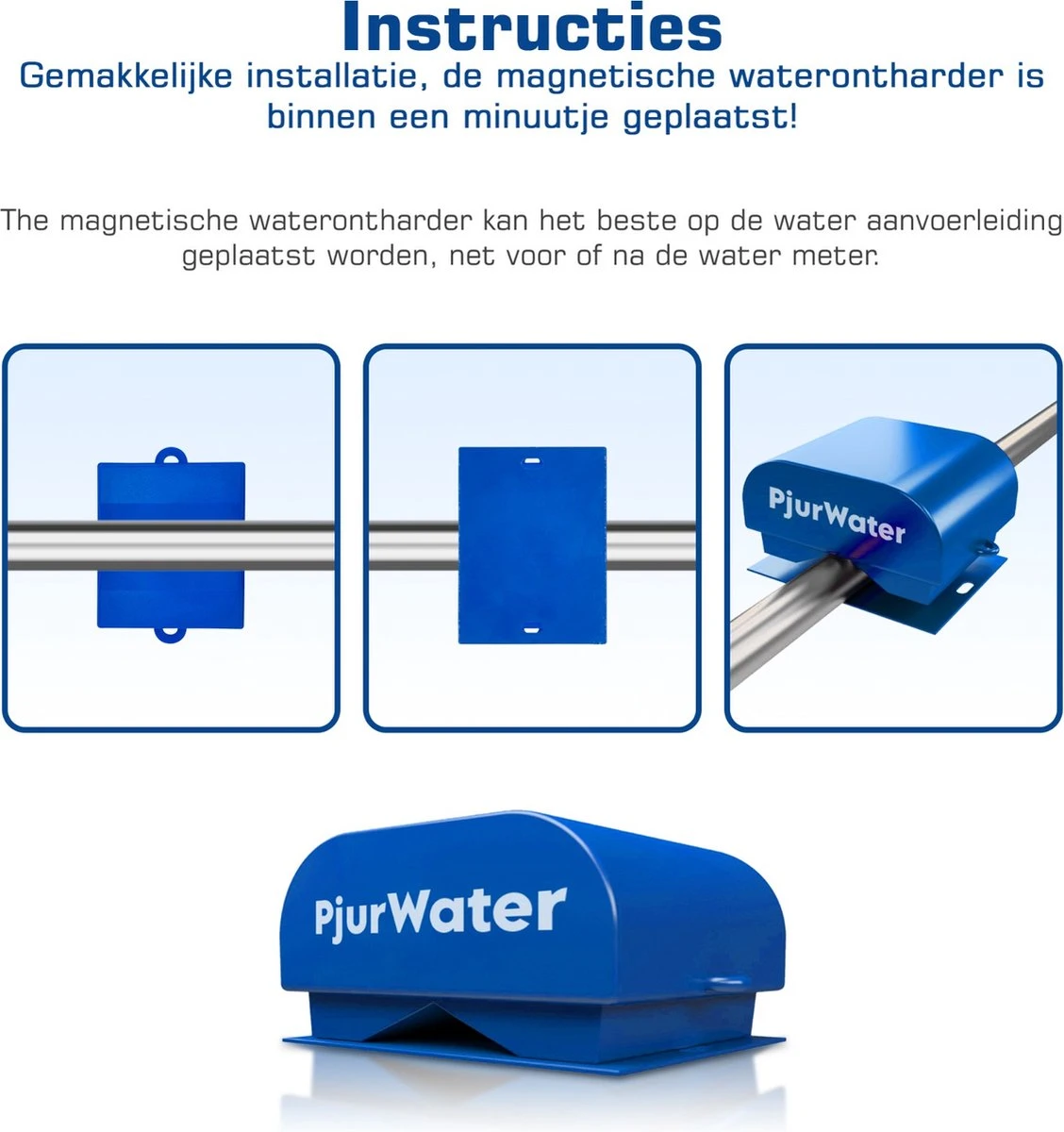 PjurWater Professionele Waterontharder Magnetisch Waterverzachter Magneet Waterontkalker Water Filter 2 PjurWater Professionele Waterontharder Magnetisch Waterverzachter Magneet Waterontkalker Water Filter - Afbeelding 2