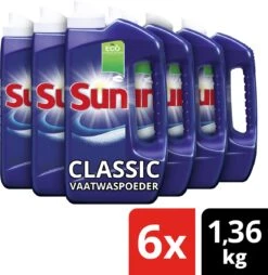 SUN® Sun Classic Normaal Vaatwaspoeder - 6 X 80 Wasbeurten - Voordeelverpakking -Afwas Benodigdheden Winkel 1169x1200 1