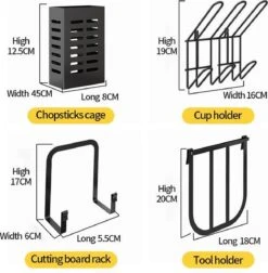 TammaT - Afdruiprek Met Lekbak 2 Laags – Inklapbaar - Afwasrek – Met 2 Lekbakken – Extra Accessories Voor Servies En Snijplanken - RVS - 38x35x26,5cm -Afwas Benodigdheden Winkel 1174x1200 1