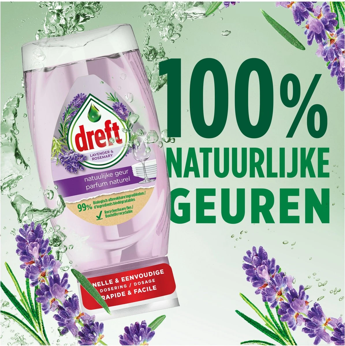 Dreft Natuurlijke Geur - Afwasmiddel - Lavendel & Rozemarijn - Ondersteboven Fles - Voordeelverpakking 8 X 370 Ml 7 Dreft Natuurlijke Geur - Afwasmiddel - Lavendel & Rozemarijn - Ondersteboven Fles - Voordeelverpakking 8 X 370 Ml - Afbeelding 7