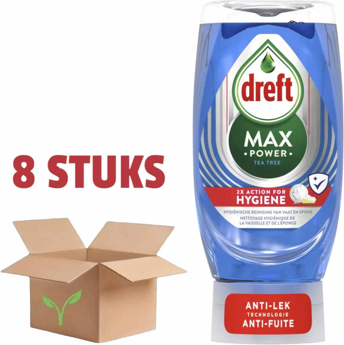8x Dreft Max Power Afwasmiddel Extra Hygiëne 370 Ml 1 8x Dreft Max Power Afwasmiddel Extra Hygiëne 370 Ml
