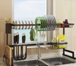 Sens Design Afwasrek Zwart - Afdruiprek - 82,5 Cm - RVS -Afwas Benodigdheden Winkel 1200x1042