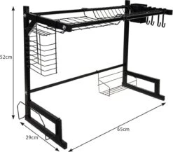 Afdruiprek Droger Zwart Voor Bestek Boven De Gootsteen 65 Cm X 29 Cm X 52 Cm 16 Afdruiprek Droger Zwart Voor Bestek Boven De Gootsteen 65 Cm X 29 Cm X 52 Cm -Afwas Benodigdheden Winkel 1200x1052