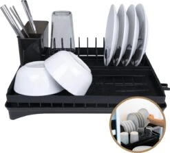 Baulk® - Afdruiprek - Afdruiprek Met Lekbak - Afwas - Droogrek Afwas - RVS - Bestekbak - Modern -Afwas Benodigdheden Winkel 1200x1084 1