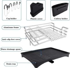 Doogo® Afdruiprek Met Bestekkorf En Lekbak Voor Keukenborden En Bestek Afdruiprek Met Draaibare Uitloop 10 Doogo® Afdruiprek Met Bestekkorf En Lekbak Voor Keukenborden En Bestek Afdruiprek Met Draaibare Uitloop -Afwas Benodigdheden Winkel 1200x1169 8