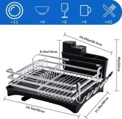 Doogo® Afdruiprek Met Bestekkorf En Lekbak Voor Keukenborden En Bestek Afdruiprek Met Draaibare Uitloop 11 Doogo® Afdruiprek Met Bestekkorf En Lekbak Voor Keukenborden En Bestek Afdruiprek Met Draaibare Uitloop -Afwas Benodigdheden Winkel 1200x1173 6