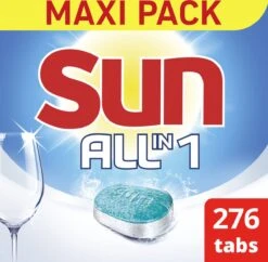 SUN® Sun All-in 1 Normaal Vaatwastabletten - 276 Tabletten - Voordeelverpakking -Afwas Benodigdheden Winkel 1200x1174 2