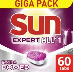 SUN® Sun Expert All-in 1 Vaatwastabletten - 60 Tabletten - Voordeelverpakking -Afwas Benodigdheden Winkel 1200x1174