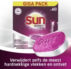 SUN® Sun Expert All-in 1 Vaatwastabletten - 60 Tabletten - Voordeelverpakking -Afwas Benodigdheden Winkel 1200x1176