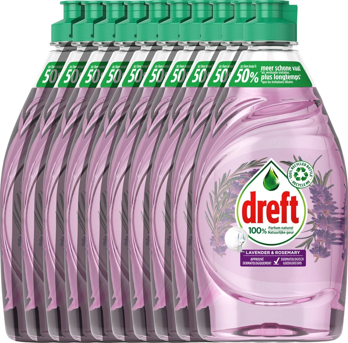 Dreft Naturals Lavender & Rosemary Afwasmiddel - Voordeelverpakking 10x450ml 1 Dreft Naturals Lavender & Rosemary Afwasmiddel - Voordeelverpakking 10x450ml