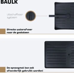 Baulk® - Afdruiprek - Afdruiprek Met Lekbak - Afwas - Droogrek Afwas - RVS - Bestekbak - Modern -Afwas Benodigdheden Winkel 1200x1185 3