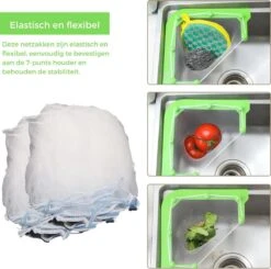 Merkloos Gootsteen Organizer - Gootsteen Afval Netje - Gootsteenontstopper - Spoelbak - Incl. 50 Netjes 13 Merkloos Gootsteen Organizer - Gootsteen Afval Netje - Gootsteenontstopper - Spoelbak - Incl. 50 Netjes -Afwas Benodigdheden Winkel 1200x1191 4