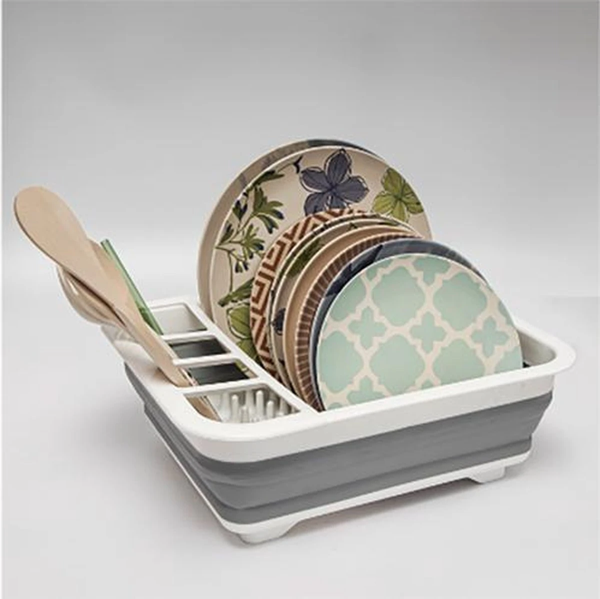 Merkloos Afdruiprek Voor Afwas - Afwasrek - Opvouwbaar - Inklapbaar - Compact - Vaatwasrek Met Bestekrekje 3 Merkloos Afdruiprek Voor Afwas - Afwasrek - Opvouwbaar - Inklapbaar - Compact - Vaatwasrek Met Bestekrekje - Afbeelding 3