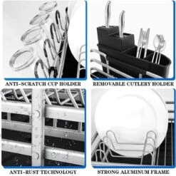 Doogo® Afdruiprek Met Bestekkorf En Lekbak Voor Keukenborden En Bestek Afdruiprek Met Draaibare Uitloop 14 Doogo® Afdruiprek Met Bestekkorf En Lekbak Voor Keukenborden En Bestek Afdruiprek Met Draaibare Uitloop -Afwas Benodigdheden Winkel 1200x1199 3