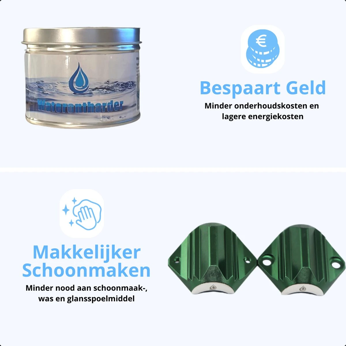 Magnetische Waterontharder - Antikalk - Waterontkalker - Waterverzachter - Douchefilter - Waterontharder Magneet - Groen 2 Magnetische Waterontharder - Antikalk - Waterontkalker - Waterverzachter - Douchefilter - Waterontharder Magneet - Groen - Afbeelding 2