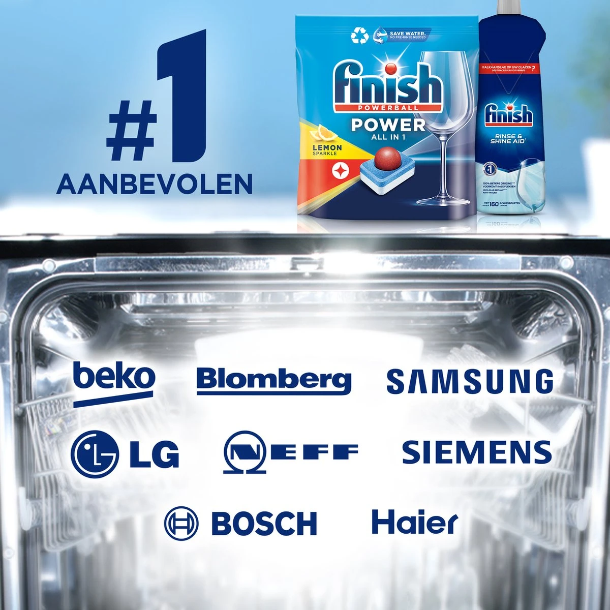 Finish Power All In One Citroen Vaatwastabletten - 100 Stuks 4 Finish Power All In One Citroen Vaatwastabletten - 100 Stuks - Afbeelding 4