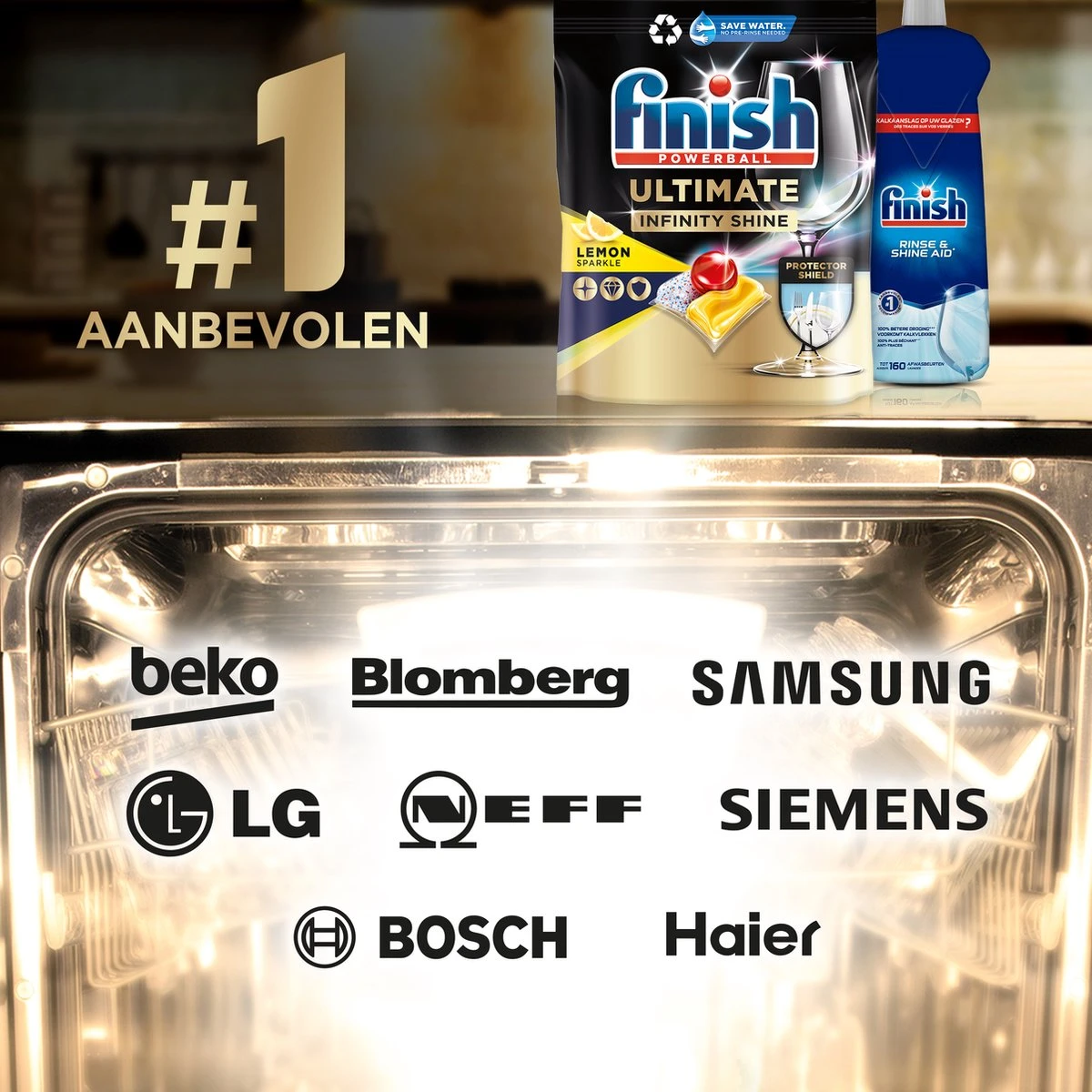 Finish Ultimate Infinity Shine Citroen Vaatwastabletten - 160 Capsules 8 Finish Ultimate Infinity Shine Citroen Vaatwastabletten - 160 Capsules - Afbeelding 8