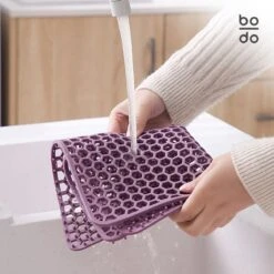 BODO Gootsteenmat Siliconen Donker Grijs - 30.5 X 30.5 Cm - Keuken Accessoires - Gootsteen Beschermer - Onderzetters Siliconen - Anti Kras - Gootsteen Accessoires -Afwas Benodigdheden Winkel 1200x1200 371