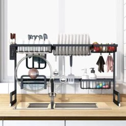 Sens Design Afwasrek Zwart - Afdruiprek - 82,5 Cm - RVS -Afwas Benodigdheden Winkel 1200x1200 392