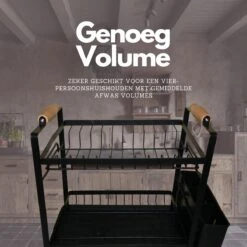 Afdruiprek - Zwart/ Met Flexibele Water Afvoer/ Borden, Pannen Bestek/ RVS/ Lichtgewicht/ Lekbak/ Luxe Uitvoering 9 Afdruiprek - Zwart/ Met Flexibele Water Afvoer/ Borden, Pannen Bestek/ RVS/ Lichtgewicht/ Lekbak/ Luxe Uitvoering -Afwas Benodigdheden Winkel 1200x1200 426