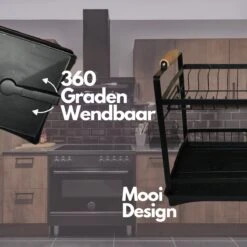 Afdruiprek - Zwart/ Met Flexibele Water Afvoer/ Borden, Pannen Bestek/ RVS/ Lichtgewicht/ Lekbak/ Luxe Uitvoering 10 Afdruiprek - Zwart/ Met Flexibele Water Afvoer/ Borden, Pannen Bestek/ RVS/ Lichtgewicht/ Lekbak/ Luxe Uitvoering -Afwas Benodigdheden Winkel 1200x1200 427