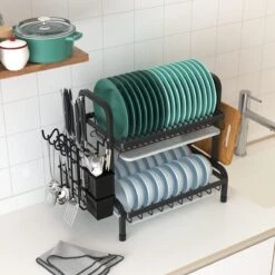 Dish Drying Rack Drainer Afdruiprek Metaal Afvoerafdruiprek Met Druppelbak Black Decker Droogrek Zwart Afdruiprek Brabantiaafdruiprek Metaal Muur -Afwas Benodigdheden Winkel 1200x1200 438