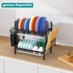 Dish Drying Rack Drainer Afdruiprek Metaal Afvoerafdruiprek Met Druppelbak Black Decker Droogrek Zwart Afdruiprek Brabantiaafdruiprek Metaal Muur -Afwas Benodigdheden Winkel 1200x1200 439