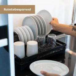 Baulk® - Afdruiprek - Afdruiprek Met Lekbak - Afwas - Droogrek Afwas - RVS - Bestekbak - Modern -Afwas Benodigdheden Winkel 1200x1200 462