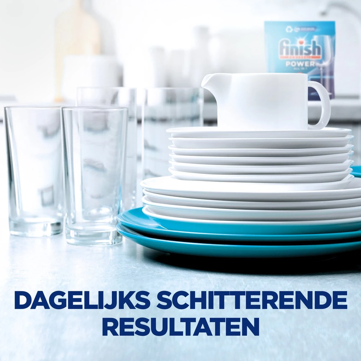 Finish Power All In One Regular Vaatwastabletten - 68 Stuks 2 Finish Power All In One Regular Vaatwastabletten - 68 Stuks - Afbeelding 2