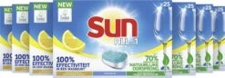 SUN® Sun All-In-1 Citroen Vaatwastabletten - 7 X 24 Tabletten - Voordeelverpakking 12 SUN® Sun All-In-1 Citroen Vaatwastabletten - 7 X 24 Tabletten - Voordeelverpakking -Afwas Benodigdheden Winkel 1200x417 1