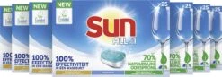 SUN® Sun All-in-1 Normaal Vaatwastabletten - 7 X 25 Tabletten - Voordeelverpakking -Afwas Benodigdheden Winkel 1200x417