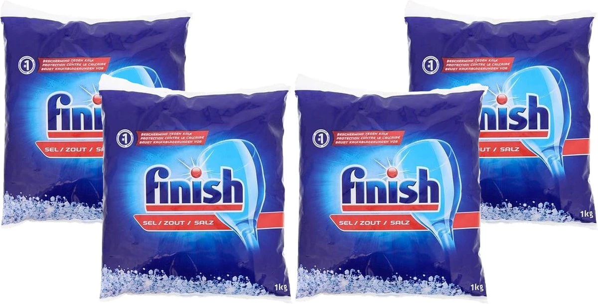 Finish Zout | 4 X 1kg | Vaatwaszout | Korrels | Voorkomt Kalkafzetting | Promo Verpakking 1 Finish Zout | 4 X 1kg | Vaatwaszout | Korrels | Voorkomt Kalkafzetting | Promo Verpakking