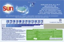 SUN® Sun All-in-1 Normaal Vaatwastabletten - 7 X 25 Tabletten - Voordeelverpakking -Afwas Benodigdheden Winkel 1200x786