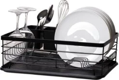 Afwas Benodigdheden Winkel 47 Sareva Afdruiprek - Met Plateau - Zwart