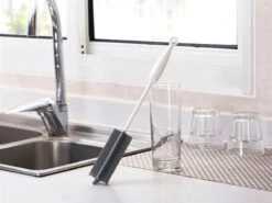 Afwas Benodigdheden Winkel 49 Merkloos Flessenborstel - Siliconen - Schoonmaak - Baby - Bidon - Dopper - Flessen - Reiniger - Wit - Grijs - Glazen - Borstel