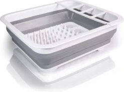 Amazy Afdruiprek Opvouwbaar & Bpa-vrij - Afdruiprek Voor Het Drogen Van Bestek, Borden, Glazen & Flessen - Afdruipmat In Grijs-wit Van Kunststof & Silicone Voor Gootsteen, Spoelbakken, Keuken -Afwas Benodigdheden Winkel 1200x900 17