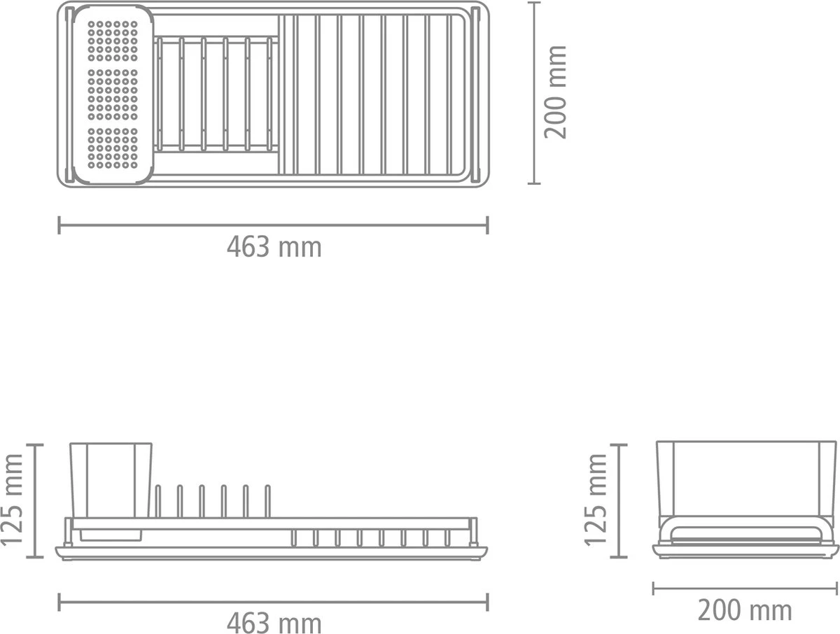 Brabantia SinkSide Afdruiprek Compact - Mid Grey 9 Brabantia SinkSide Afdruiprek Compact - Mid Grey - Afbeelding 9