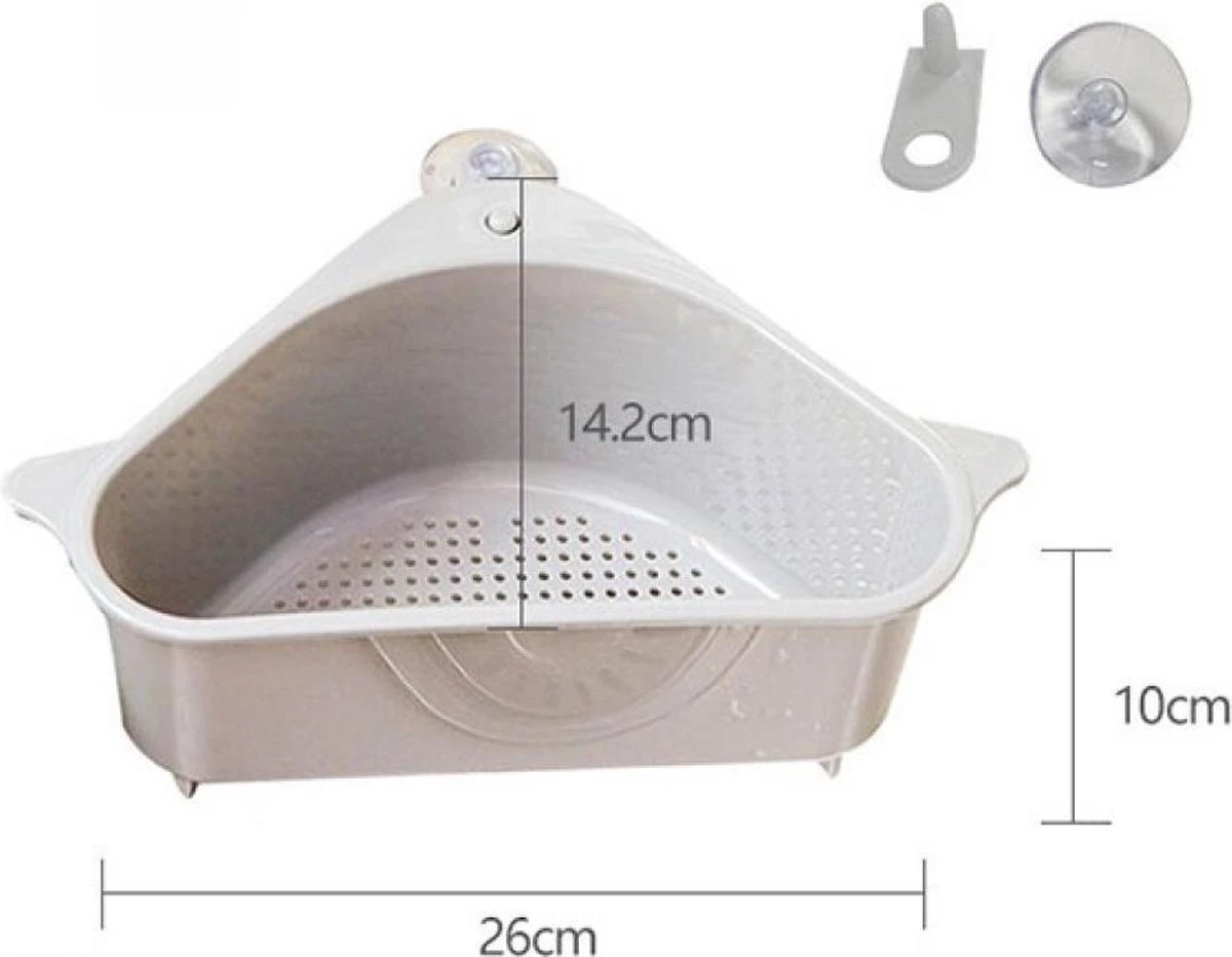 Merkloos Gootsteenorganiser Grijs - Sponshouder - Aanrecht Organiser - Vaatdoek Houder - Gootsteen Organiser - Gootsteen Bakje - Gootsteen Organiser- Gootsteenorganiser - Gootsteen Houder - Gootsteenzeef 3 Merkloos Gootsteenorganiser Grijs - Sponshouder - Aanrecht Organiser - Vaatdoek Houder - Gootsteen Organiser - Gootsteen Bakje - Gootsteen Organiser- Gootsteenorganiser - Gootsteen Houder - Gootsteenzeef - Afbeelding 3