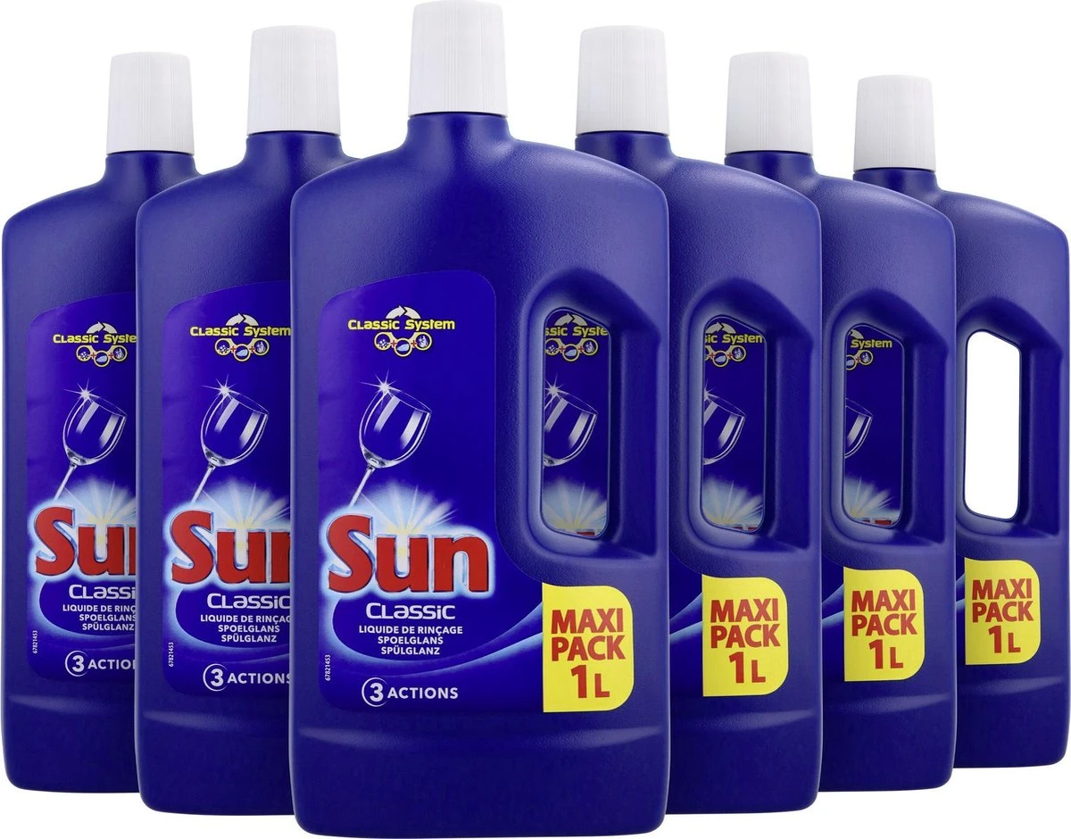 SUN® Sun Vaatwas Spoelglans - 6 X 1 L - Voordeelverpakking 1 SUN® Sun Vaatwas Spoelglans - 6 X 1 L - Voordeelverpakking