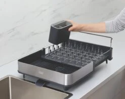 Extend Steel Uitschuifbaar Afdruiprek - Grijs - Joseph Joseph -Afwas Benodigdheden Winkel 1200x947