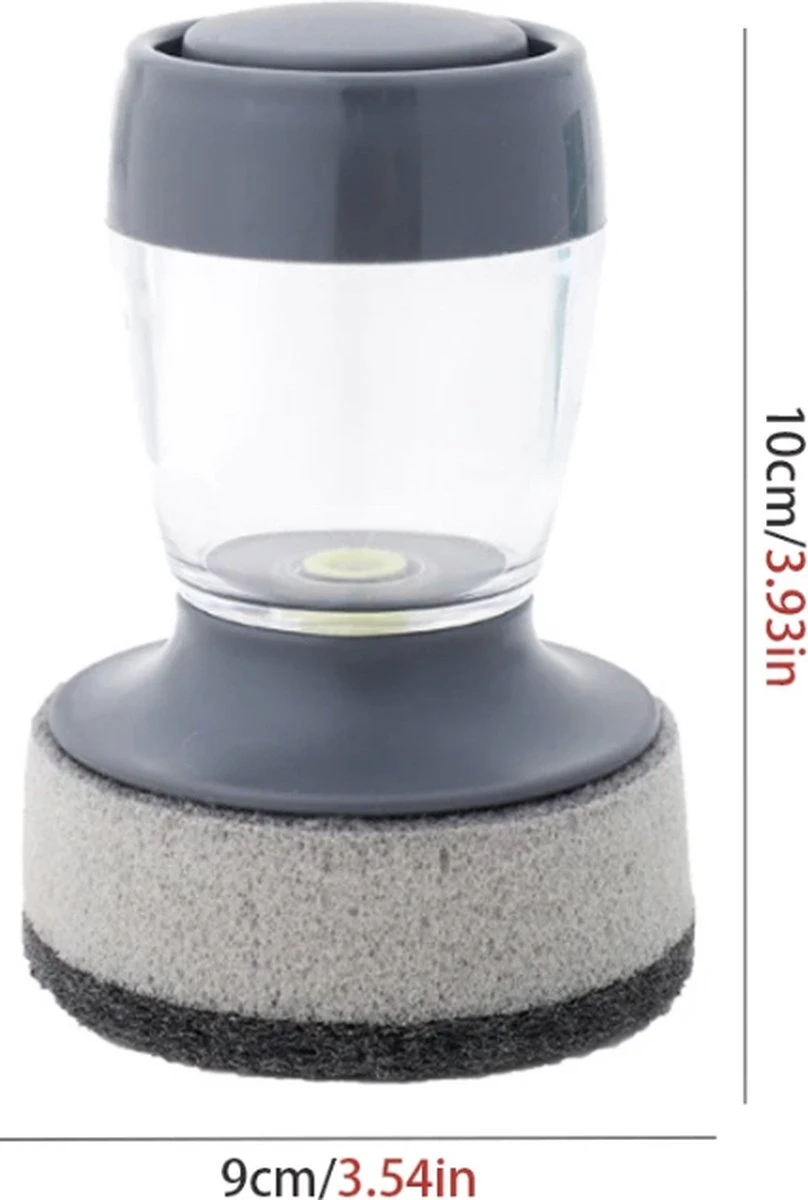 Afwasborstel Met Zeepdispenser – Met 3 Verschillende Opzet Stukken – Inclusief Houder – Grijs – Afwas Borstel Zeepreservoir – Zeep Handborstel – Doseerpomp – Afwasmiddel Dispenser – Navulbaar 6 Afwasborstel Met Zeepdispenser – Met 3 Verschillende Opzet Stukken – Inclusief Houder – Grijs – Afwas Borstel Zeepreservoir – Zeep Handborstel – Doseerpomp – Afwasmiddel Dispenser – Navulbaar - Afbeelding 6