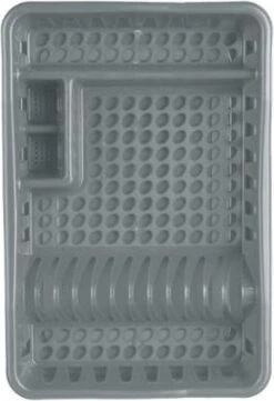 Merkloos Decopatent® Afdruiprek Voor Afwas - Afdruiprekje Met Lekbak - Kunststof Afdruipmat - Afwassen Borden & Bestek - 32.5x49x9 - Grijs -Afwas Benodigdheden Winkel 821x1200