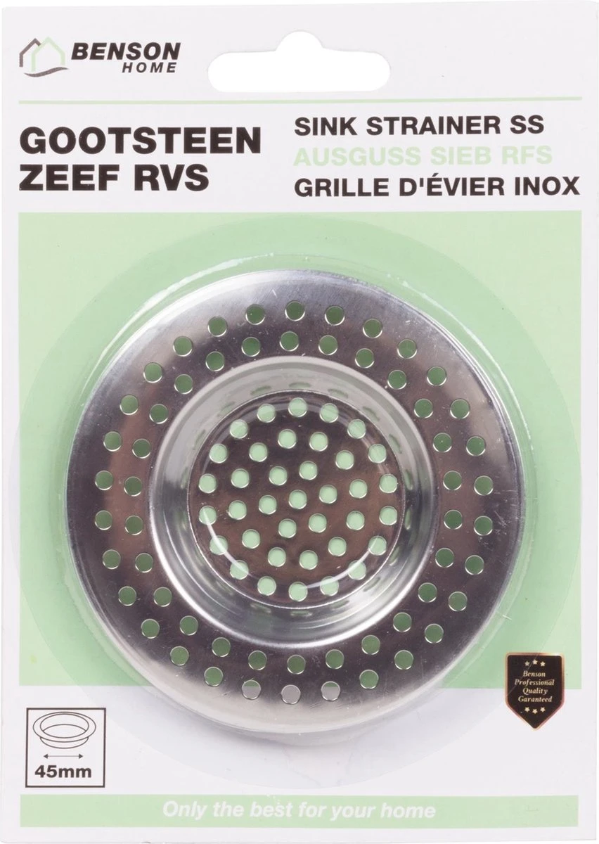 Benson Gootsteenzeef Rvs Op Kaart 2 Benson Gootsteenzeef Rvs Op Kaart - Afbeelding 2