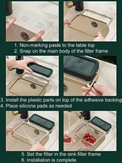 Merkloos Gootsteen Organizer - Gootsteen Afval Netje - Gootsteenontstopper -Gootsteen Zeef Netto- Sink Filter Rack Anti-Blokkeren Wegwerp-Fijne Mesh Filter Aanrecht Zeef Mesh Tas Voor Keuken- Spoelbak - Incl. 50 Netjes -Afwas Benodigdheden Winkel 900x1200 3